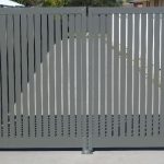 Aluminium Vertical Slat Double Gate