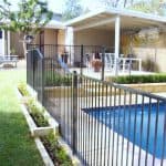 Straight Top Pool Fencing with Gate