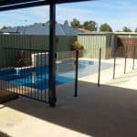 Straight Top Semi Frameless Glass Pool Fencing