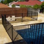 Straight Top Pool Fencing Raked Panel Pool Gate