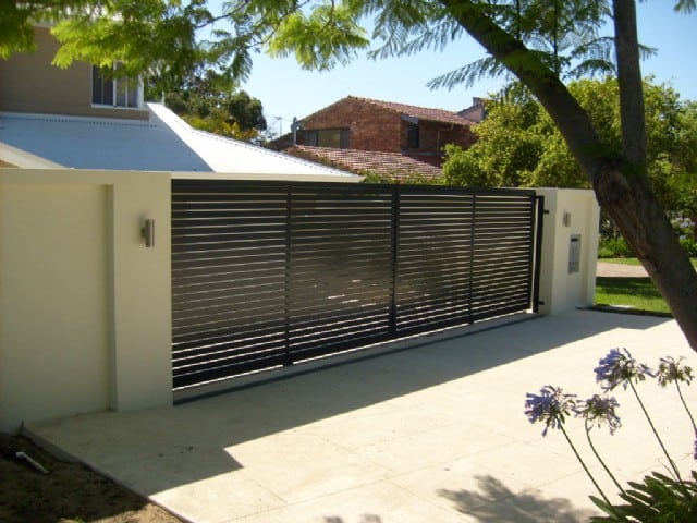 Aluminium Slatted Sliding Gate 46