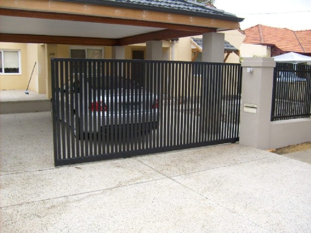 Aluminium Vertical Slatted Gate