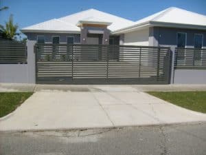 Aluminium Slatted Sliding Gate