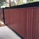 Ali Wood Slatted Sliding Gate