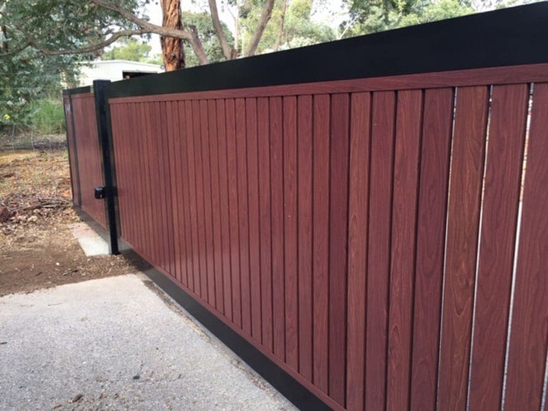 Ali Wood Slatted Sliding Gate