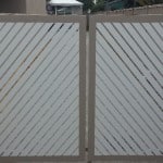 Aluminium Diagonal Slatted Dble Swing Gate