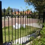 Wrought Iron Fencing with Newell Posts