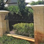 Wrought Iron Fencing with Spear and Scroll