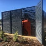 Aluminium Slat Enclosure with Mesh roof