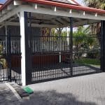 Ali Carport Door with Spears and Scrolls