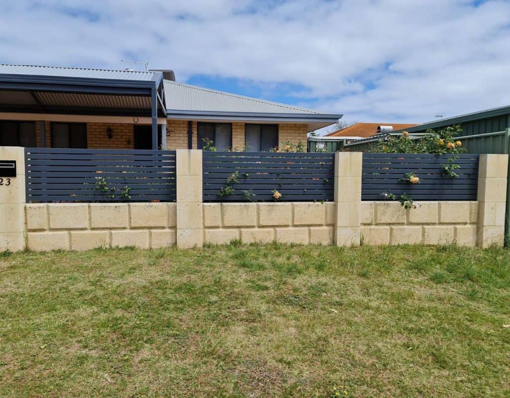 Aluminium slatted infill and gates Perth