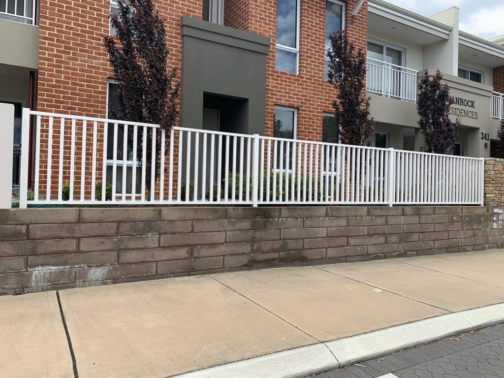 white slat fencing perth